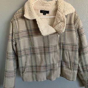 Shop Starlow wool plaid jacket